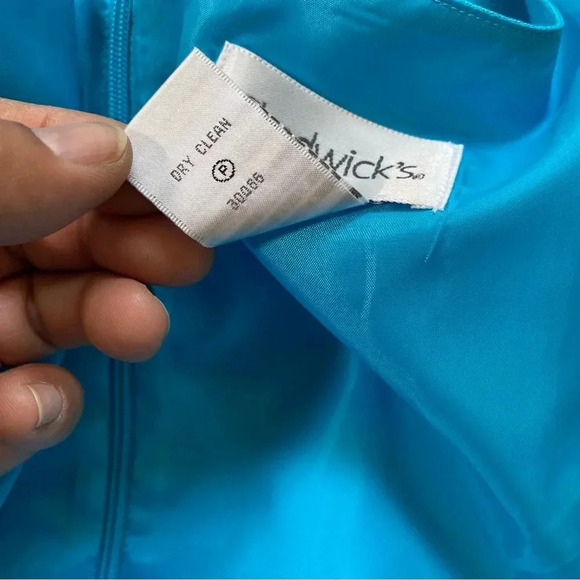 Chadwick's Linen Blend‎ Sheath Sleeveless Dress 10P Blue - Picture 4 of 6